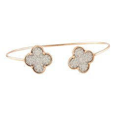 This is part of Chairish’s Fine Jewelry assortment.  This Clover Diamond Cuff Bracelet in 18K gold showcases sparkling natural diamonds, weighing 1.15 carats.  April birthstone diamond brings love, fame, success and prosperity. Designed with diamond studded in two clovers making a charm set on opposite sides of bracelet to make you stand out on any occasion or event. The statement style of the bracelet complements the attire beautifully and is a perfect Unique Gift, Bridal Shower Gift, Secret Sa Diamond Cuff Bracelet, Rose Gold Christmas, Mother Daughter Gifts, April Birthstone, Charm Set, Christmas Gifts For Her, Diamond Sizes, Daughter Gifts, Clover Leaf