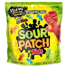 soury gummy candy bag with the word sour patch on it's side