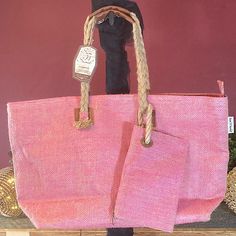 Sun N’ Sand Pink Woven Beach Tote Condition: Never Used. Like New With Tag! Details: Inside Pocket. Zipper Closure. Fully Lined. Outside Attached Zippered Accessory Pouch For Quick And Easy Access To Keys, Phone, Lipgloss, Etc.. Woven, Braided Shoulder Strap. Size: Approximately 13.5”H X 23”W. Accessory Pouch Approximately 6”H C 9.75”W. (See Photos) Pink Beach Bag For Summer Travel, Pink Beach Bag For Summer Vacation, Pink Summer Beach Bag For Travel, Pink Beach Bag For Vacation, Pink Beach Bag For Vacation Beach Season, Pink Beachy Beach Bag For Summer, Pink Summer Travel Beach Bag, Summer Travel Pink Beach Bag, Pink Tropical Beach Bag For Travel