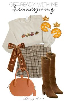 Friendsgiving dinner Thanksgiving outfit inspiration to look like the ultimate fall pie queen Fall Outfits For Thanksgiving Dinner, Fall Pies, Dinner Thanksgiving, Thanksgiving Pie, Friendsgiving Dinner, Thanksgiving Pies, Dating Divas