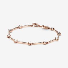 Chain Bracelet Diy, Pandora Rose, Charms Pandora, Bracelet Pandora, Cz Bracelet, Gold Armband, Silver Chain Bracelet, Bar Bracelets, Pandora Bracelets