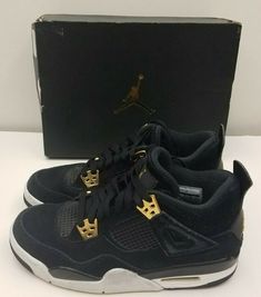 HOT ITEM!!! PRE-OWNED  Nike Air Jordan 1 Low (GS)  553560 101  COLOR: BLACK/GOLD  SIZE: 6.5Y FREE SHIPPING!!!.  Condition is Pre-owned. WITH ORIGINAL BOX  AUTHENTIC!!! FREE SHIPPING!!! NO RETURNS OR EXCHANGES PRE-OWNED Nike Air Jordan 1 Low (GS) 553560 101 BLACK/GOLD Size 6.5Y FREE SHIPPING!!!. Condition is Pre-owned. Shipped with USPS Parcel Select Ground. Air Jordan 4 Black With Air Cushioning For Sports, Black Air Jordan 4 With Air Cushioning For Sports, Casual Black Air Jordan 4 With Air Cushioning, Black Air Jordan 4 High-top With Air Cushioning, Black High-top Air Jordan 4 With Air Cushioning, Jordan Spizike, Nike Air Jordan 1 Low, Nike Air Jordan 1, Air Jordan 1 Low