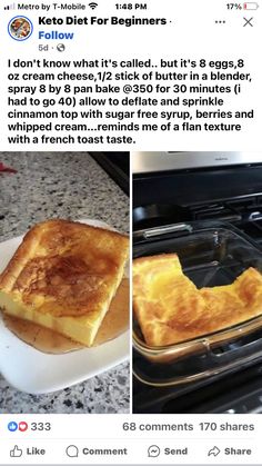 the food is being cooked in the oven and then placed on top of the plate