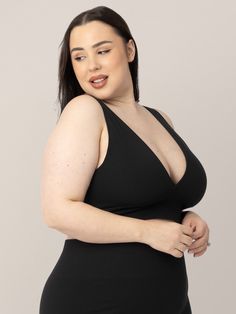 Take the plunge into your favorite fabric. This super-soft, ultra-breathable maternity & nursing bra features a deep V-neckline and scooped back. We love it as a traditional bra, a layering piece, or a crop top (dealer’s choice), and it offers streamlined nursing access - just pull down the neckline, which stretches but doesn’t get stretched out. The wide band and comfortable straps provide light support, and the easy pullover style means you won’t have to deal with any clasps. Timeless yet on t V-neck Shapewear With Built-in Bra, Fitted Seamless Nursing Bra With V-neck, Fitted V-neck Nursing Bra With Built-in Bra, Fitted V-neck Nursing Bra With Removable Pads, V-neck Stretch Nursing Bra, Fitted V-neck Nursing Bra, Seamless Shapewear Nursing Bra, Low-cut Nursing Bra With Medium Bust Support, Stretch Nursing Bra With Medium Bust Support, V-neck