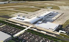 an artist's rendering of the new airport