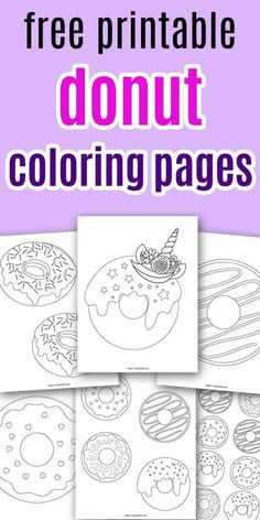 free printable donut coloring pages for kids to color and learn how to use them