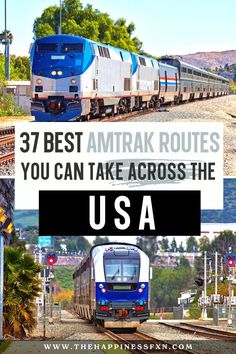 37 Best Amtrak Routes You Can Take Across the USA Amtrak Train Travel Tips, Train Across America, America Continent