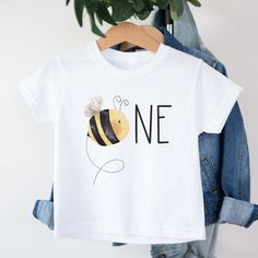 Bee Birthday Shirt, Honey Bee 1st Birthday Outfit, Nuetral Matching Mommy and Me Tees, Family Birthday Shirts - Etsy Cotton Number Print T-shirt For Birthday, Cotton T-shirt With Number Print For Birthday, Bee 1st Birthday, 1st Birthday Outfit, Family Birthday Shirts, Bee Birthday, Family Birthday, 1st Birthday Outfits, Theme Parties