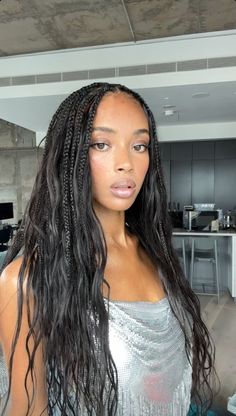 Loose Boho Knotless Braids, Bumped Ends Braids, Braids Hairstyles Bohemian, Bombshell Braids, Angel Braids, Knotless Braid Hairstyles