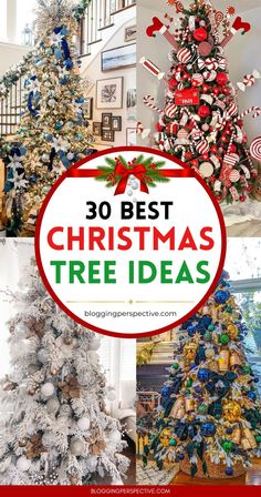 christmas tree decorations with the words 30 best christmas tree ideas