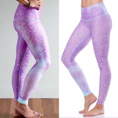 Nwt Teeki Hot Pant Leggings Print: Mermaid Fairyqueen Lavender Size: Small Mermaid Pants, Pant Leggings, Hot Pant, Tight Leggings, Printed Leggings, Color Purple, Pant Jumpsuit, Mermaid, Lavender