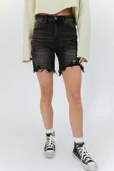 Small Waist, Black Denim Shorts, Cropped Sweater, Mid Length, Sale Items, Final Sale, Casual Shorts, New Arrivals, Denim Shorts