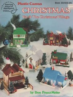 a book about plastic canvas christmas village