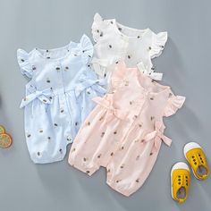 Dolls Clothes Diy, Matching Clothes, Fashion Family, Clothing Wholesale, Short Sleeve Jumpsuits, Pineapple Print, Jumpsuit With Sleeves, Affordable Clothes, Wholesale Clothing