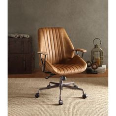 Hamilton Coffee Executive Office Chair - Ornate Home Vintage Office Chair, Adjustable Chair, Adjustable Chairs, Swivel Office Chair, Conference Chairs, Executive Office Chairs, Leather Office Chair, Acme Furniture, Stylish Chairs