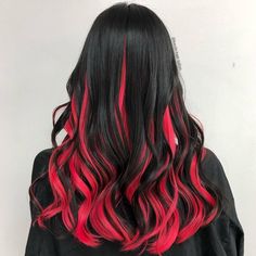 Witchy Hair, Half And Half Hair, Black Red Hair, Dyed Red Hair, Boring Hair, Hair Inspiration Color, Cool Hair Color