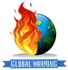 Pollution Project, Earth On Fire, Fire Illustration, English Project, Fire Vector, Flaming Hot, Earth Illustration, Scientific Illustration, School Project