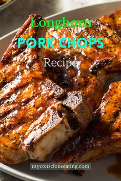 Pork Chops on a white plate Meat Lover, Meat Thermometer, Chops Recipe, Spice Rub, Weekend Party, Pork Chop Recipes, Meat Lovers, Special Diets, Delicious Dinner Recipes