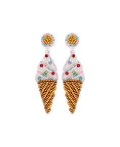 Get 10% off now! Buy summer seaside resort style creative handmade beaded ice cream earrings at cheap price online. Free stable shipping and pro since 2009. Fun Beaded Earrings For Beach In Summer, White Beaded Earrings For Summer Vacation, Trendy White Beaded Earrings For Summer, White Beaded Earrings For Beach And Summer, White Beaded Earrings For Beach Summer, White Beaded Earrings For Summer Beach, Beaded Ice Cream, Ice Cream Earrings, Beaded Things