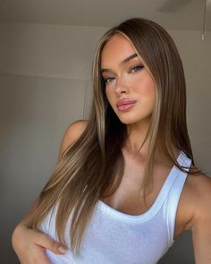 Makijaż Smokey Eye, Long Brown Hair, Baddie Hairstyles, Hair Inspo Color, Light Brown Hair, Brunette Hair, Balayage Hair