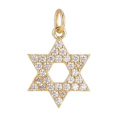 For Jewish people around the world, Star of David Jewelry is often seen as a symbol of protection, deity and luck. To many others, the star can represent their connection to the universe, gender equality, and other personal spiritual meanings. 18k Gold filled Copper or White Gold Filled Copper Stone: Crystal Cubic Zirconia Lead Free, Nickel Free. Jewelry Making Charms, World Star, Gold Stone, Stone Crystal, Star Of David, Stylish Jewelry, Semi Precious Gemstones, Necklace Pendant, Jewelry Findings