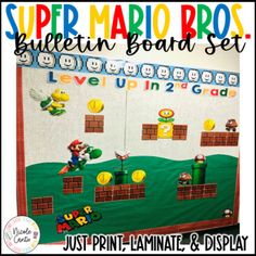 the super mario bros bulletin board set