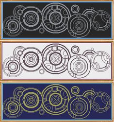 three different lines with circles in them