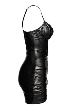 Crafted from vegan leather, our Vice Corset Mini Dress really finds the perfect balance of edge and glamour in this corset dress. With bustier wire cups and a corset bodice, the thick vegan leather material shapes and accentuates your curves while providing ultra comfort and style for your next date night. 
      Black corset mini dress
 Vegan leather PU material
 Bustier wire cups
 Adjustable spaghetti straps with back zipper Thick Vegan, Dress With Bustier, High Waist Long Skirt, Long Skirt Outfits, Corset Bodice, Corset Mini Dress, Bodycon Floral Dress, Plain Dress, Trendy Dress