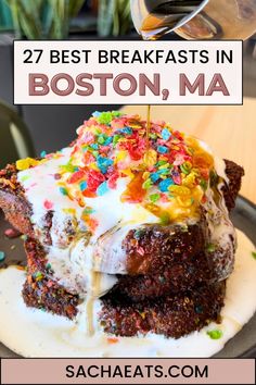 the best breakfasts in boston, ma are served with ice cream and sprinkles