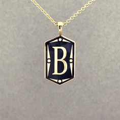 Necklace Shield Initial Pendant Memorial Necklace, Cremation Jewelry, Initial Pendant, Gold Enamel, Memorial Jewelry, Initial Charm, Metal Jewelry, Gold Pendant, 18k Gold