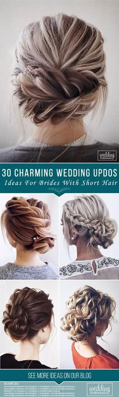 wedding hairstyles for long hair with different styles and colors, including braids