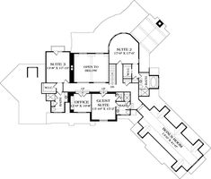 the first floor plan for this house shows the living areas and dining room, as well as