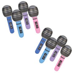 five different colored dumbbells sitting next to each other