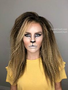 Easy Lion Makeup Tutorial » Kami Watson Easy Lion Makeup, Lion Face Paint Easy, Funny Makeup Memes, Funny Makeup