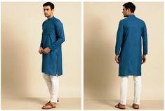 "Give yourself a best ethnic look by wearing this kurta. Made of rich cotton blend fabric this regular-fit set comprises a full-sleeved Indian kurta This outfit whit mojris will look apart on special occasions. DETAIL * Side Pocket * Solid Cotton Kurta * Many Color's * Long Sleeve * Knee Length * Hand Wash/ Machine Wash * Custom Order Available  * High Quality Cotton * Custom Bulk Order Available  PATTERN * Solid  FABRIC * 100% Pure Cotton These men's kurta shirts can be customized as per your requirement. Example please see below. 34 inches actual body chest size we add lose fitting fabric armhole to armhole 6\" extra so total ready kurta size 40\" inches. Size Chart is below Size name - Actual chest size / kurta chest size XS - 30\" Inches 36\" Inches S - 34\" Inches 40\" Inches M - 36\" Traditional Kurta For Men, Menswear Indian, Mens Dresses, Kurta Wedding, Traditional Kurta, Stylish Kurta, All Kinds, Wedding Kurta, Ethnic Dresses