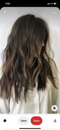 Balayage Brown Hair Medium, Carmel Brunette Hair Caramel Balayage, Brown Hair Partial Foil, Fall Brunette Hair Curtain Bangs, Demintional Brown Hair, Partial Low Lights For Brown Hair, Brunette Hair Highlight Ideas, Brunette Balayage Hair Low Maintenance, Brown Hair Spring 2024