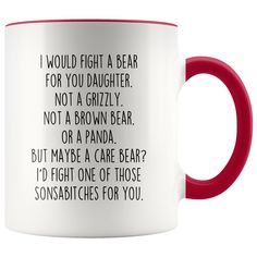 -- High Gloss & Premium White Finish -- Personalized Color: On handle and inside of the mug -- Dishwasher & Microwave Safe -- Double-Sided Print -- 11 oz. Ceramic Mug Christmas Gift Daughter, Funny Coffee Cups, Funny Mom Gifts, Mom Funny, Funny Mothers Day, Personalized Gifts For Mom, Novelty Mugs, Funny Mother, Gift For Daughter