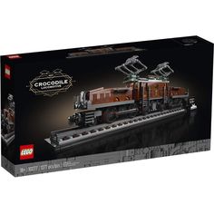 the lego train set is in its box