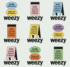 a poster with different types of chairs and words that say weezy, weezy