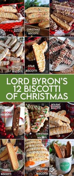 the lord byron's twelve days of christmas is shown in this collage