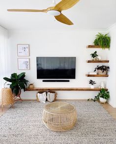 the living room is clean and ready to be used as an entertainment area for entertaining