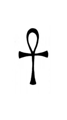 an image of an egyptian cross on a white background with the word's symbol