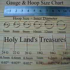 the size and sizes of metal pins on a wooden board with measurements for each piece