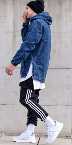 Urban Style Outfits Men, Herren Style, White Jeans Men, Look Adidas, Urban Style Outfits, Hipster Mens Fashion, Mens Fashion Urban, Streetwear Men, Urban Wear