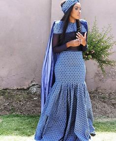 Tswana Tradition Sotho Traditional Dresses, African Bride, Ghanaian Fashion, Afrikaanse Mode