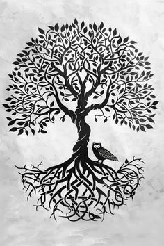 Tree Of Life Tattoo Back For Women, Unique Tattoo Stencils, 45 Tattoo, Tattoo Stencil Designs, Jacket Art, Stencil Ideas, Tree Of Life Art, Geometric Tattoos, Art Nouveau Flowers