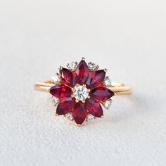 1.5ct Floral Inspired Ruby Rose Gold Ring - Felicegals 丨Wedding ring 丨Fashion ring 丨Diamond ring 丨Gemstone ring--Felicegals 丨Wedding ring 丨Fashion ring 丨Diamond ring 丨Gemstone ring Ruby Engagement Ring Gold, Silver Solitaire Engagement Ring, Silver Ruby Ring, Ruby Wedding Rings, Stacked Wedding Rings, Bezel Set Ring, Solid Gold Band, Engagement Rings Bridal Sets, Ring Birthstone