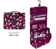 Color: purple-cosmetic-bag Hanging Cosmetic Bag, Cosmetic Bag Organization, Mens Toiletry Bag, Hanging Toiletry Bag, Travel Bag Organization, Toiletry Pouch, Travel Storage Bag, Pouch Organizer, Wash Bag