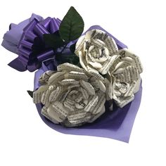 the paper roses are made from old books