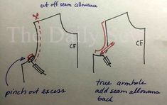 the diagram shows how to make a sewing pattern